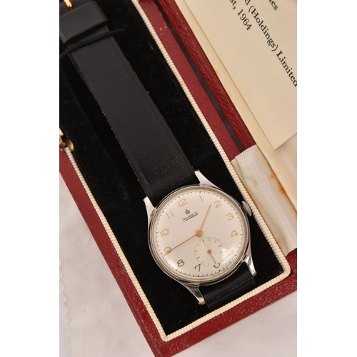492 - TWO GENTS WRISTWATCHES, the first a 9ct gold cased 'Roidor' manual wind watch, round silvered dial w... 