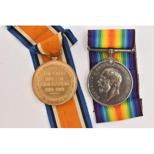 515 - TWO BRITISH WWI MEDALS, to include general service medal and Victory medal, both awarded to '204495 ... 