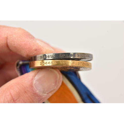 515 - TWO BRITISH WWI MEDALS, to include general service medal and Victory medal, both awarded to '204495 ... 