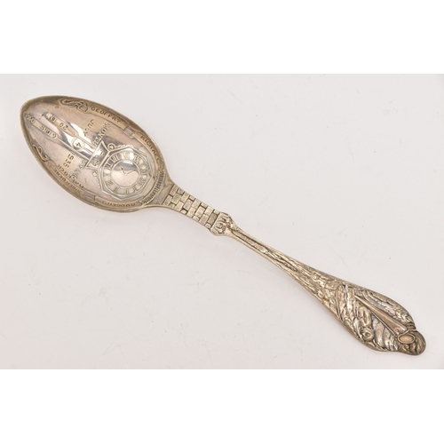 521 - A SILVER CHRISTENING TEASPOON, personal engraving, hallmarked 'W Barrett & Son' London, approximate ... 