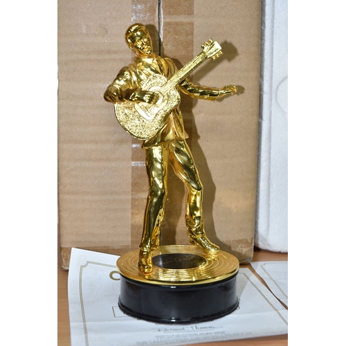 794 - THREE CAST-METAL SCULPTURES OF ELVIS PRESLEY, manufactured in limited editions capped at 8,500, by B... 