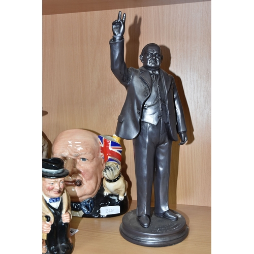 795 - A GROUP OF WINSTON CHURCHILL CHARACTER JUGS, comprising Royal Doulton 'Character Jug of the Year' 19... 