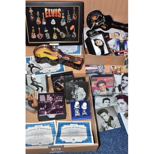 797 - A GROUP OF ELVIS PRESLEY MEMORABILLIA, to include, The Elvis Legacy Pin Collection by Bradford Excha... 