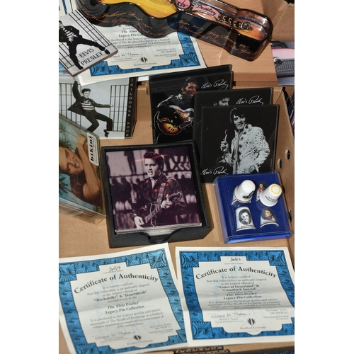 797 - A GROUP OF ELVIS PRESLEY MEMORABILLIA, to include, The Elvis Legacy Pin Collection by Bradford Excha... 