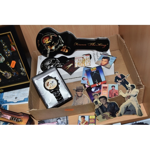 797 - A GROUP OF ELVIS PRESLEY MEMORABILLIA, to include, The Elvis Legacy Pin Collection by Bradford Excha... 