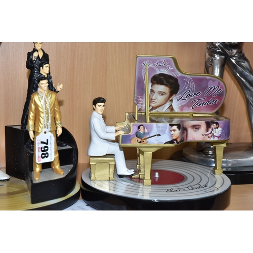 798 - A GROUP OF ELVIS PRESLEY SCULPTURES, comprising two figures from 'Silver Dreams' by Leonardo both fi... 