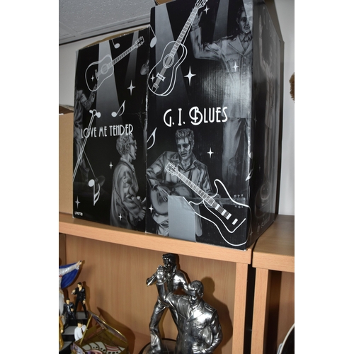 798 - A GROUP OF ELVIS PRESLEY SCULPTURES, comprising two figures from 'Silver Dreams' by Leonardo both fi... 