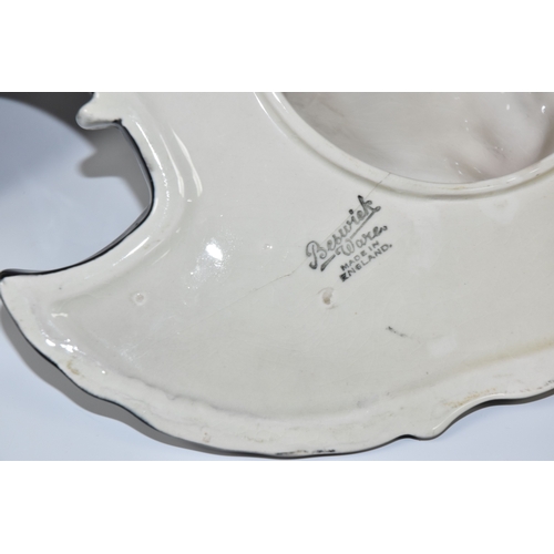 799 - TWO LARGE BESWICK DOG WALL PLAQUES, comprising two plaques of  setters heads, model no. 668, heights... 