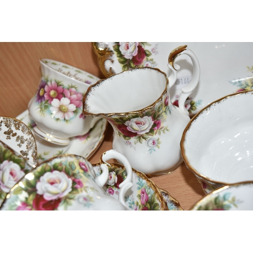 801 - ROYAL DOULTON 'CELEBRATION' TEAWARE, comprising a moulded handle rectangle tray, a soup bowl, diamet... 