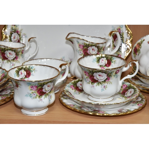801 - ROYAL DOULTON 'CELEBRATION' TEAWARE, comprising a moulded handle rectangle tray, a soup bowl, diamet... 