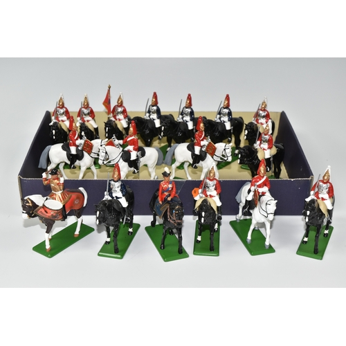 802 - A BOX OF WILLIAM BRITAIN COLLECTORS CLUB MODEL SOLDIERS, comprising Queen Elizabeth II mounted on ho... 