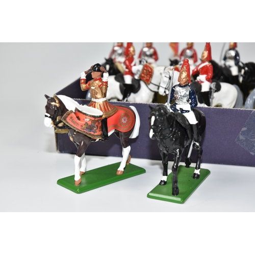 802 - A BOX OF WILLIAM BRITAIN COLLECTORS CLUB MODEL SOLDIERS, comprising Queen Elizabeth II mounted on ho... 