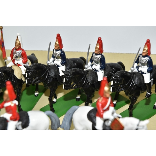 802 - A BOX OF WILLIAM BRITAIN COLLECTORS CLUB MODEL SOLDIERS, comprising Queen Elizabeth II mounted on ho... 