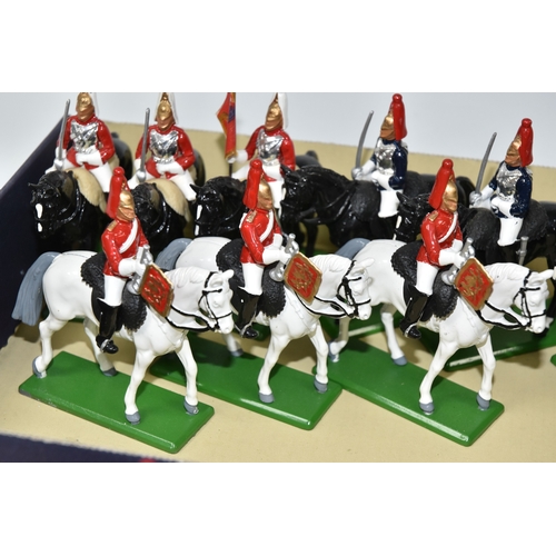 802 - A BOX OF WILLIAM BRITAIN COLLECTORS CLUB MODEL SOLDIERS, comprising Queen Elizabeth II mounted on ho... 