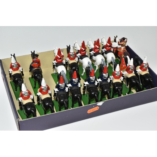 802 - A BOX OF WILLIAM BRITAIN COLLECTORS CLUB MODEL SOLDIERS, comprising Queen Elizabeth II mounted on ho... 
