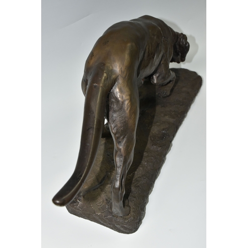 808 - A BRONZED COMPOSITE SCULPTURE OF A GUN DOG, in the style of Georges Gardet, bearing in mould signatu... 