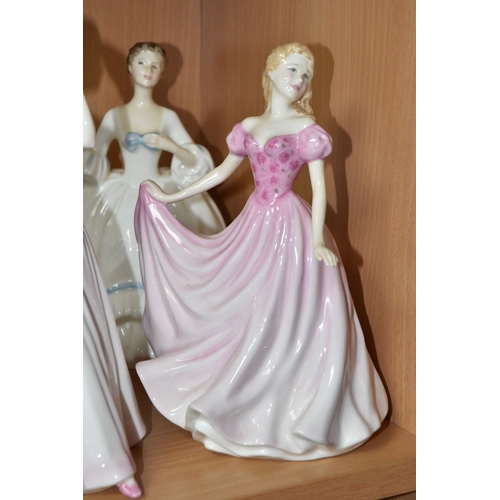 809 - SIX ROYAL DOULTON FIGURINES, comprising Laurianne HN2719 (extensive crazing, including face, possibl... 