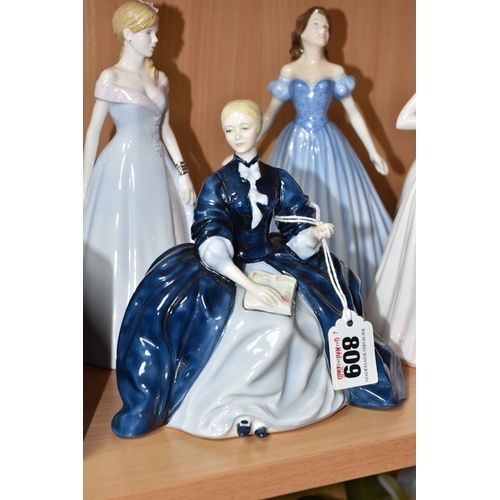 809 - SIX ROYAL DOULTON FIGURINES, comprising Laurianne HN2719 (extensive crazing, including face, possibl... 