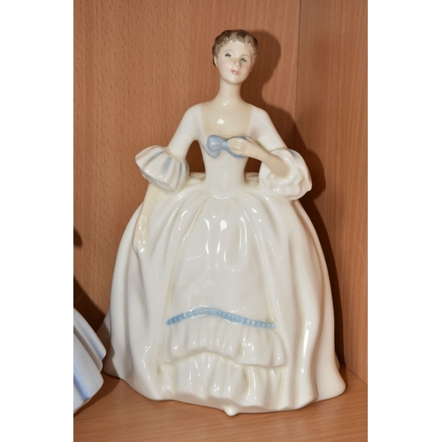 809 - SIX ROYAL DOULTON FIGURINES, comprising Laurianne HN2719 (extensive crazing, including face, possibl... 