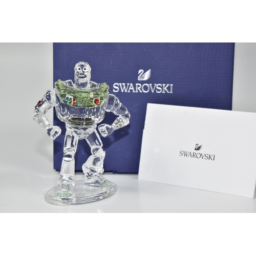 810 - A BOXED SWAROVSKI CRYSTAL TOY STORY 'BUZZ LIGHTYEAR' FIGURE, model no 5428551, the character from th... 