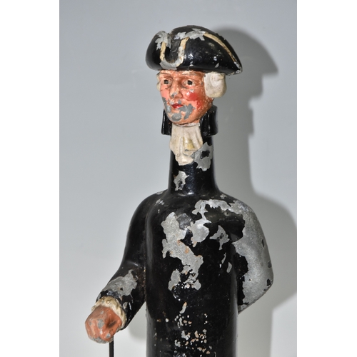 826 - A WHITBREAD BREWERY PAINTED METAL ADVERTISING FIGURE, in the form of an 18th century gentleman, his ... 