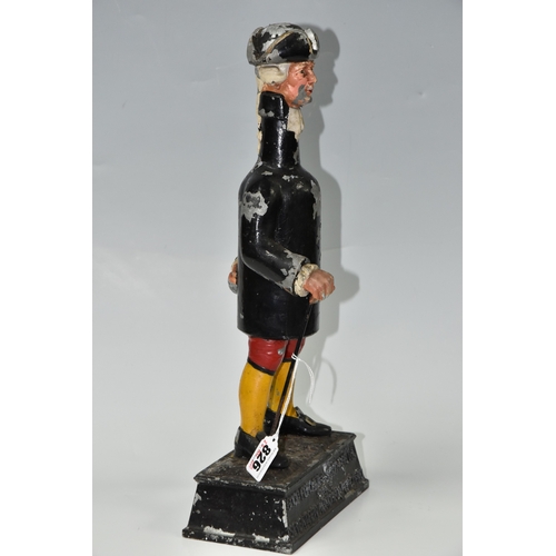 826 - A WHITBREAD BREWERY PAINTED METAL ADVERTISING FIGURE, in the form of an 18th century gentleman, his ... 