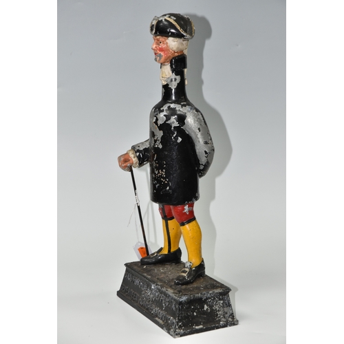 826 - A WHITBREAD BREWERY PAINTED METAL ADVERTISING FIGURE, in the form of an 18th century gentleman, his ... 
