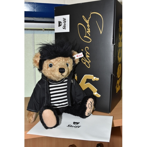 833 - A BOXED STEIFF LIMITED EDITION 'STEIFF ROCKS ' ELVIS PRESLEY 90TH ANNIVERSARY TEDDY BEAR, numbered 2... 