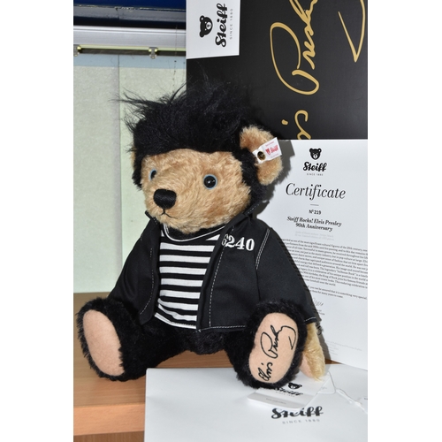 833 - A BOXED STEIFF LIMITED EDITION 'STEIFF ROCKS ' ELVIS PRESLEY 90TH ANNIVERSARY TEDDY BEAR, numbered 2... 