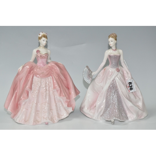 836 - TWO LIMITED EDITION COALPORT 'GOLDEN JUBILEE' FIGURINES comprising 'Diamonds and Roses' No.531/7500 ... 