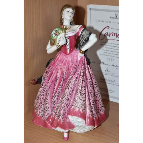 837 - THREE ROYAL DOULTON FIGURINES, comprising Coral HN5330, limited edition for Compton & Woodhouse no 2... 
