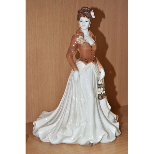 840 - FOUR COALPORT 'FOUR SEASONS' FIGURINES to include 'Spring' (a petal chipped to the bouquet), 'Summer... 