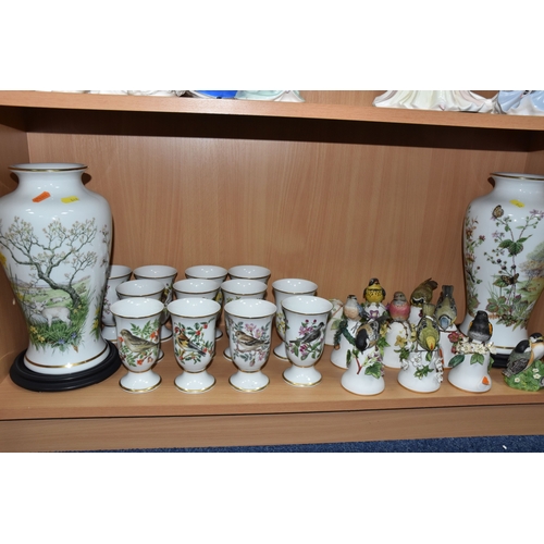 842 - A COLLECTION OF FRANKLIN PORCELAIN FIGURES AND VASES, comprising nine Peter Barrett for Franklin Por... 