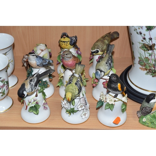 842 - A COLLECTION OF FRANKLIN PORCELAIN FIGURES AND VASES, comprising nine Peter Barrett for Franklin Por... 