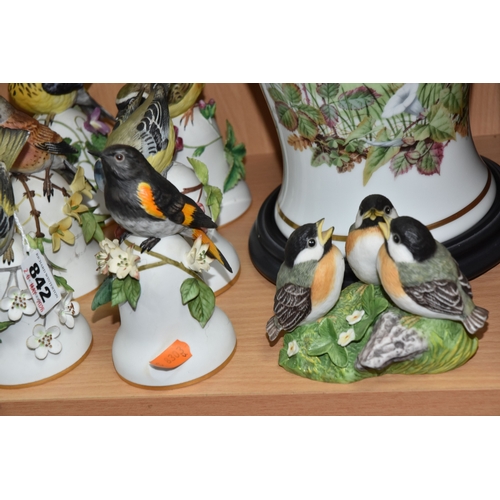842 - A COLLECTION OF FRANKLIN PORCELAIN FIGURES AND VASES, comprising nine Peter Barrett for Franklin Por... 