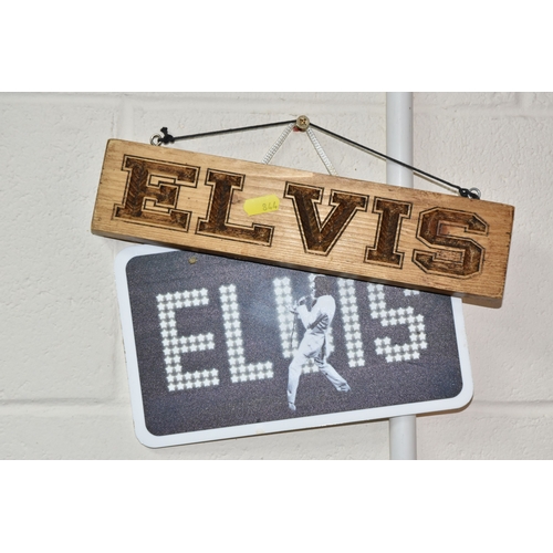 844 - A GROUP OF ELVIS PRESLEY THEMED COLLECTABLES, to include a Bradford Exchange 'Elvis: Rockin' through... 
