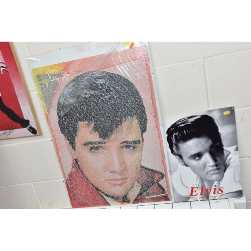 844 - A GROUP OF ELVIS PRESLEY THEMED COLLECTABLES, to include a Bradford Exchange 'Elvis: Rockin' through... 