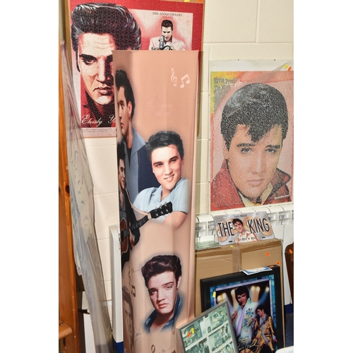 844 - A GROUP OF ELVIS PRESLEY THEMED COLLECTABLES, to include a Bradford Exchange 'Elvis: Rockin' through... 
