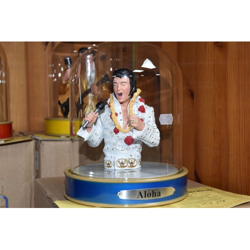 845 - A GROUP OF ELVIS PRESLEY MEMORABILIA to include three Hawthorne Village original Elvis models from t... 