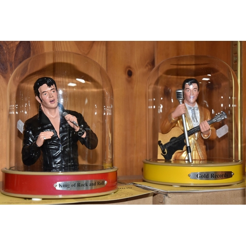 845 - A GROUP OF ELVIS PRESLEY MEMORABILIA to include three Hawthorne Village original Elvis models from t... 