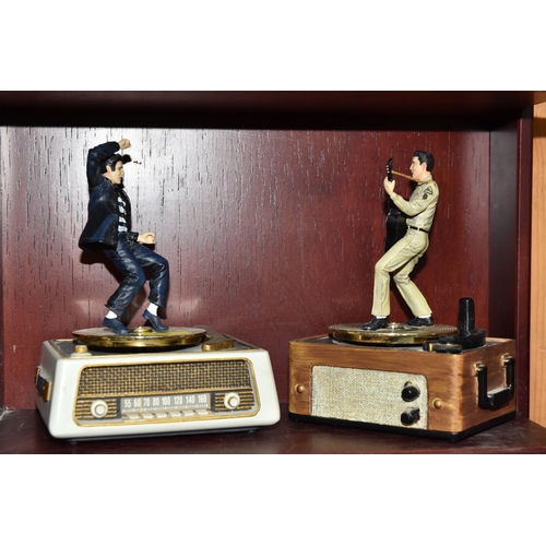 845 - A GROUP OF ELVIS PRESLEY MEMORABILIA to include three Hawthorne Village original Elvis models from t... 