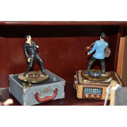 845 - A GROUP OF ELVIS PRESLEY MEMORABILIA to include three Hawthorne Village original Elvis models from t... 