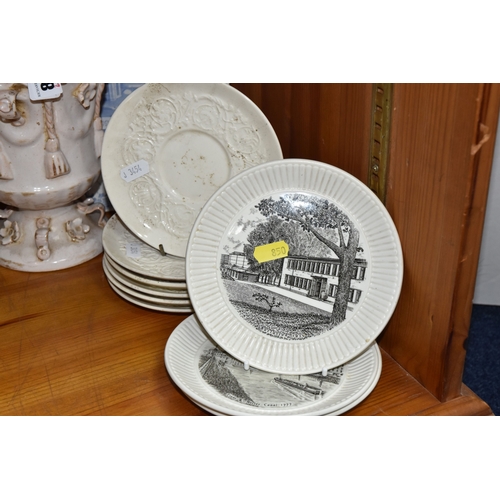 850 - A SMALL GROUP OF ASSORTED ANTIQUE AND VINTAGE CERAMIC PIECES to include a large Chinese export ware ... 