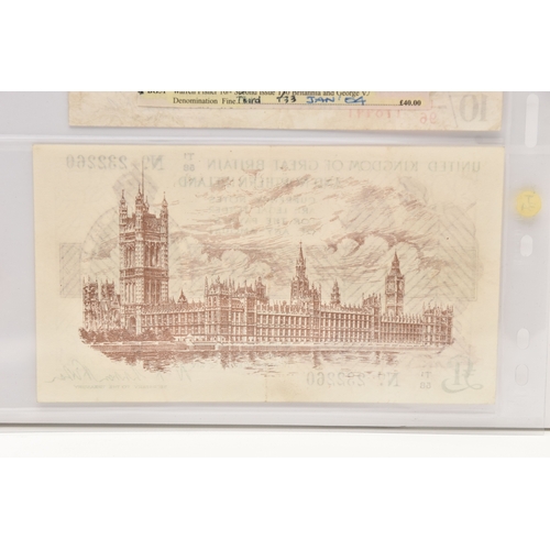 468 - Collection of Bank of England Banknotes Signature Warren Fisher, Ten Shillings first issue 1919 pref... 