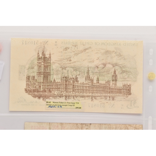 468 - Collection of Bank of England Banknotes Signature Warren Fisher, Ten Shillings first issue 1919 pref... 