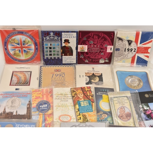 472 - 11 Brilliant Uncirculated coin sets different dates from 1982-2010, a 1999 Diana Princess of Wales M... 
