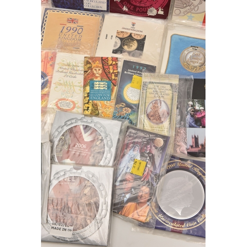 472 - 11 Brilliant Uncirculated coin sets different dates from 1982-2010, a 1999 Diana Princess of Wales M... 