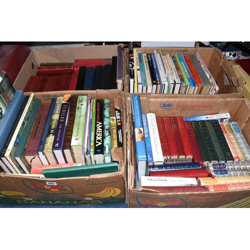 FOUR BOXES OF BOOKS, approximately eighty titles in hardback and ...