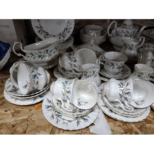 753 - A ROYAL ALBERT 'BRIGADOON' DINNER SERVICE comprising eleven dinner plates, eleven luncheon plates, a... 