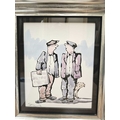 GEORGE SOMERVILLE (SCOTLAND 1947) IN CONVERSATION, two male figures ...